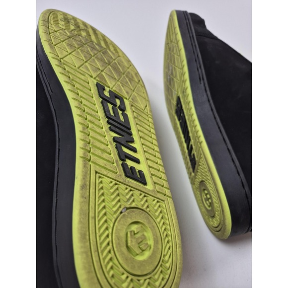 Etnies Kingpin 2 Shoes Mens Size 13 Black Neon Yellow Skate Casual Y2k - Picture 6 of 10